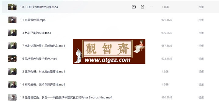 新片场调色大师课:8大模块掌握调色技巧-观智斋电商课程站