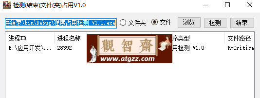 程序占用检测v1.0 绿色版-观智斋电商课程站