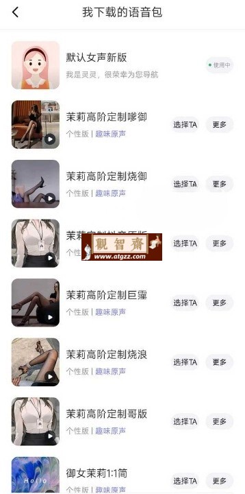百度地图内置茉莉版定制语音包-观智斋电商课程站