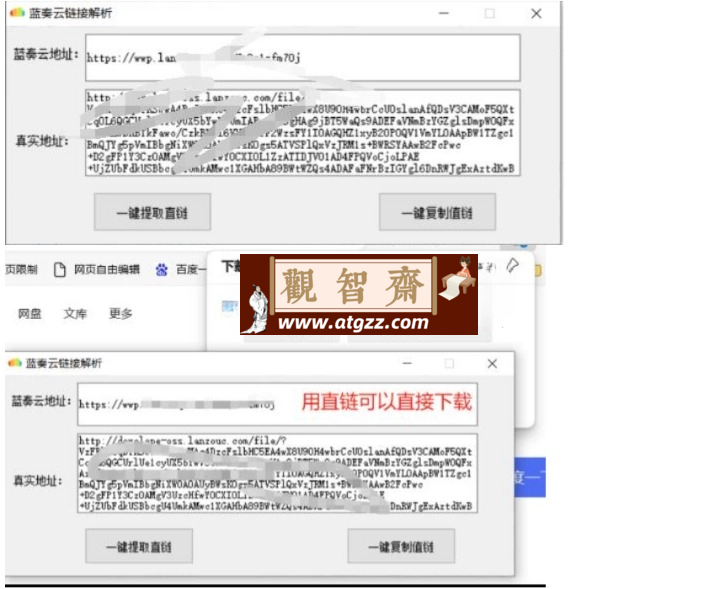 蓝奏云链接解析直链解析工具v1.0-观智斋电商课程站