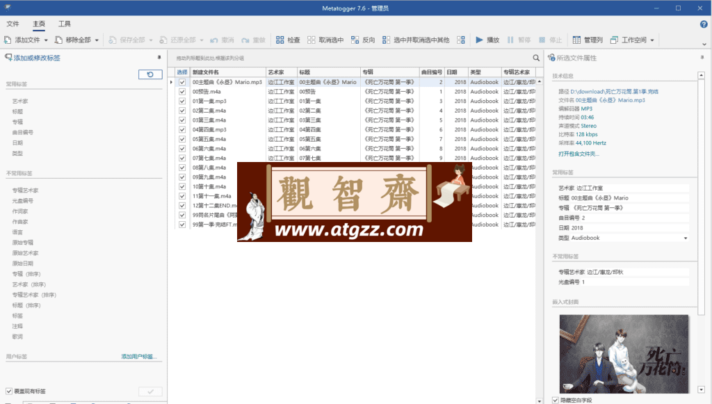 Metatogger 音频文件标签编辑器v7.6.1.1-观智斋电商课程站