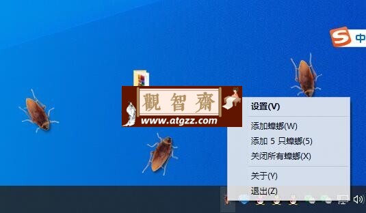 桌面动态小装扮程序 蝴蝶v1.0 蟑螂v1.2 苍蝇v1.3-观智斋电商课程站