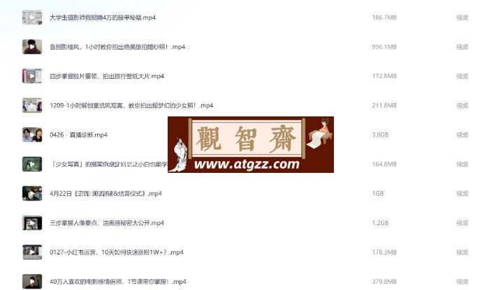 摄影师IP营1-3期：打造摄影师个人品牌-观智斋电商课程站