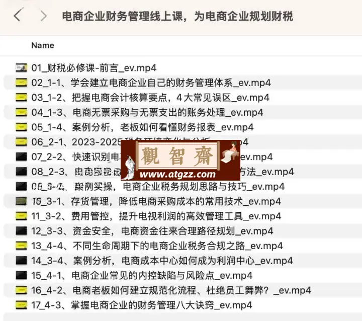 电商企业财务管理线上课-观智斋电商课程站