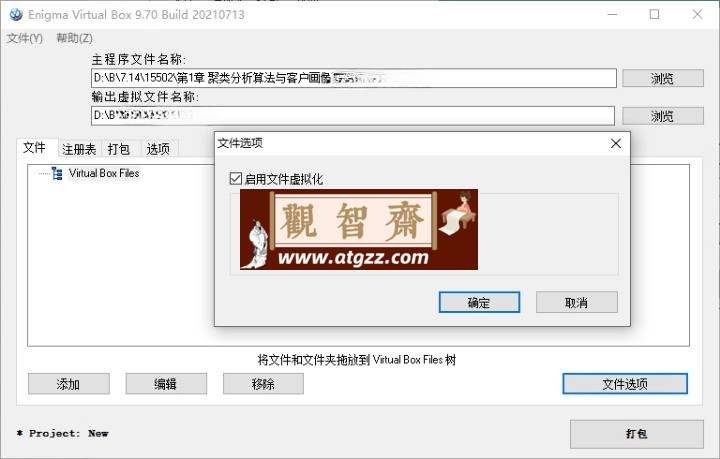 Enigma Virtual Box v10.80汉化版 虚拟文件打包工具-观智斋电商课程站