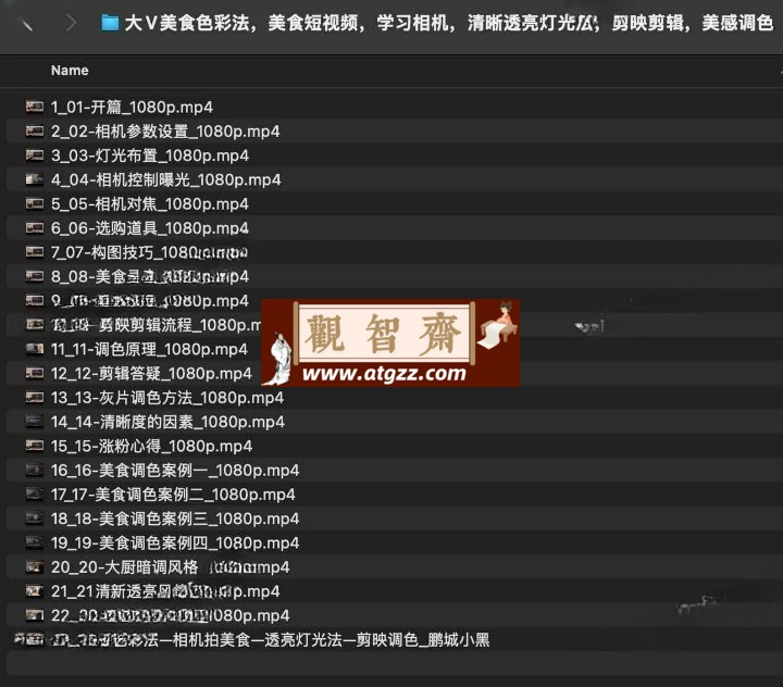 大V美食色彩法：美食短视频，学习相机，清晰透亮灯光法，剪映剪辑，美感调色-观智斋电商课程站