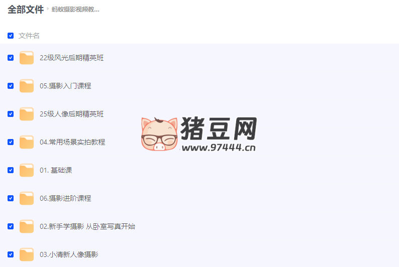 蚂蚁摄影视频教程合集-观智斋电商课程站