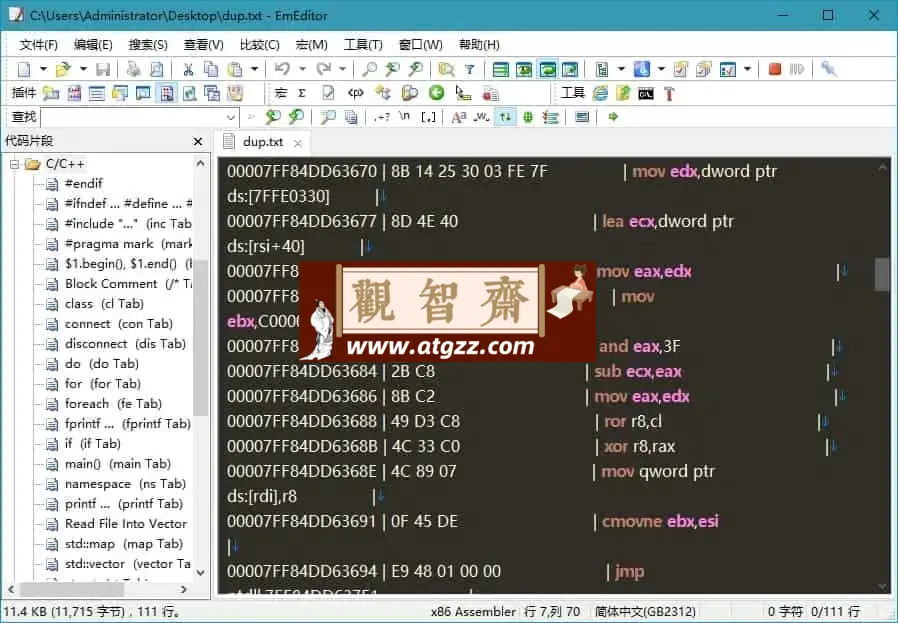 EmEditor v24.0.0 绿色版 支持大文件和Unicode的最佳Windows文本编辑器-观智斋电商课程站
