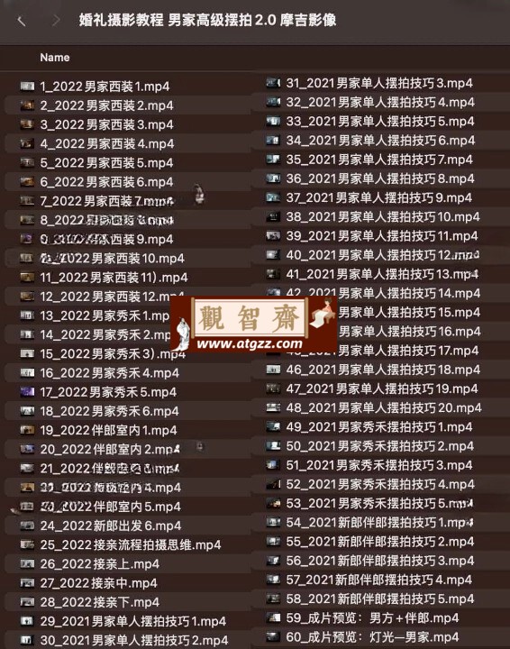 摩吉影像婚礼摄影教程：男家高级摆拍2.0-观智斋电商课程站
