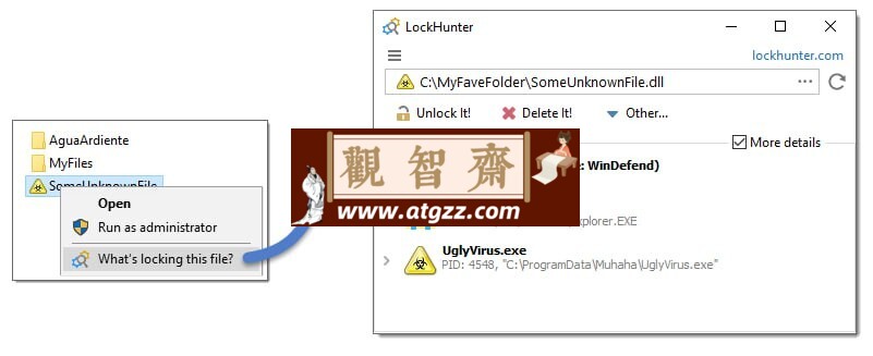 LockHunter v3.4.3 一款免费的文件解锁工具-观智斋电商课程站