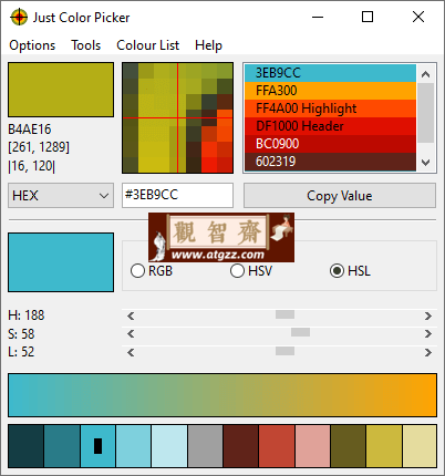 Just Color Picker v6.0 屏幕拾色工具-观智斋电商课程站