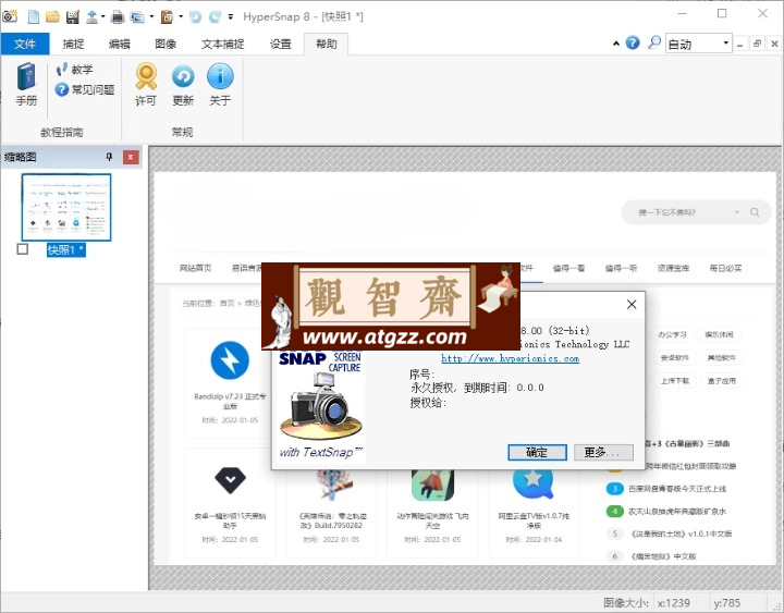 HyperSnap v9.5.00便携汉化版 老牌屏幕截图软件-观智斋电商课程站