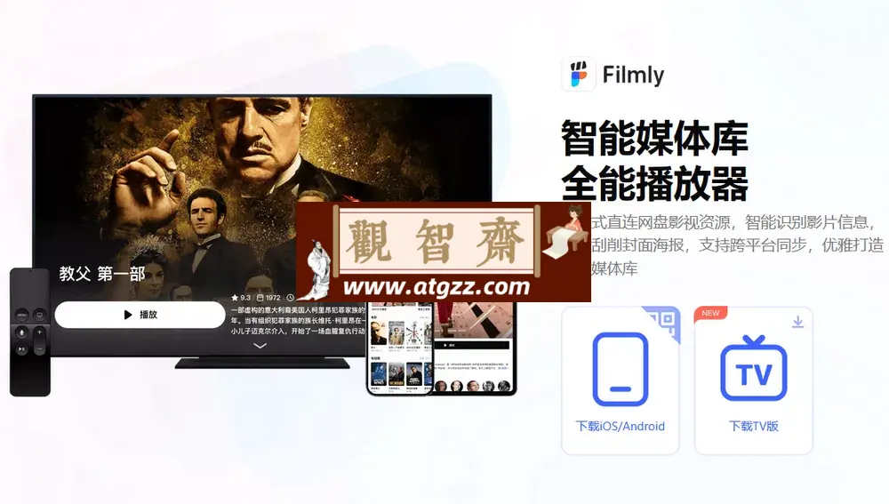 FilmlyTV v1.0.5 支持直连网盘视频自动匹配海报-观智斋电商课程站