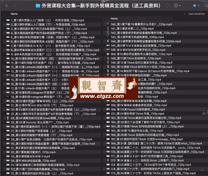 外贸课程大合集：新手到外贸精英全流程-观智斋电商课程站