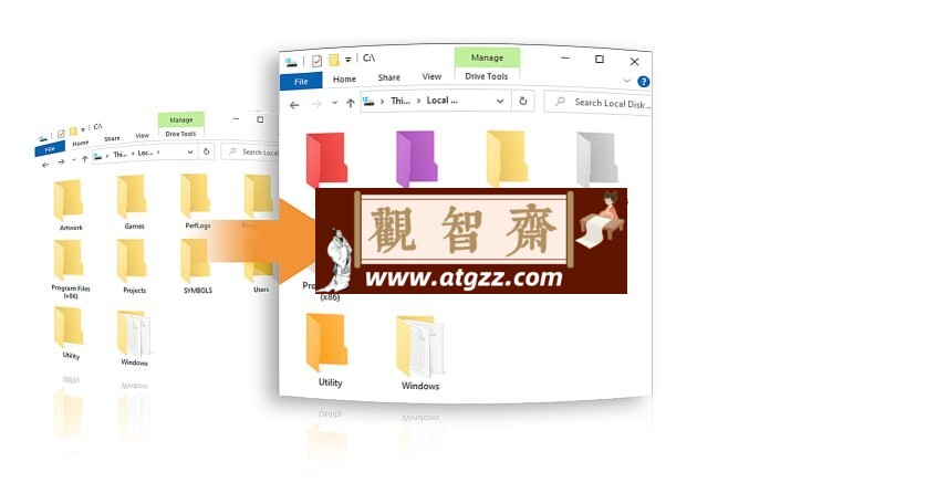 Folcolor v1.2.0 一个 Windows 文件夹着色工具-观智斋电商课程站