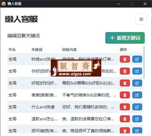 懒人客服v1.0.5 基于大模型的智能对话客服工具-观智斋电商课程站