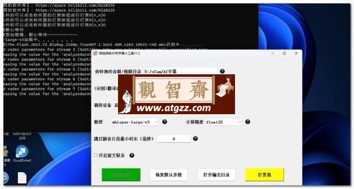 音视频转文字字幕小工具V1.2 支持100多种语言，自动翻译-观智斋电商课程站