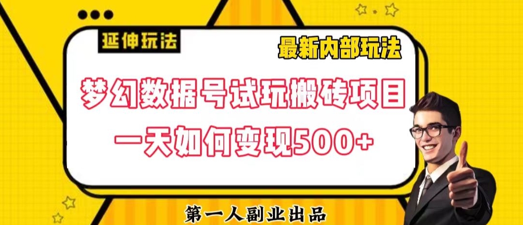 数据号回归玩法游戏试玩搬砖项目再创日入500+【揭秘】-观智斋电商课程站