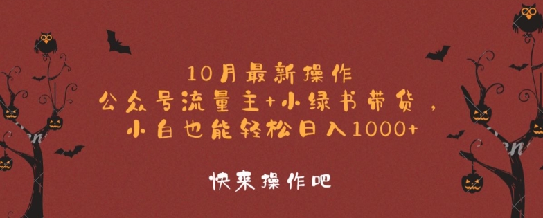 10月最新操作，公众号流量主+小绿书带货，小白也能轻松日入1k-观智斋电商课程站