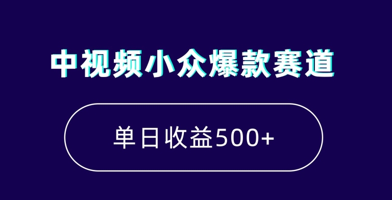 中视频小众爆款赛道，7天涨粉5万+，小白也能无脑操作，轻松月入上万【揭秘】-观智斋电商课程站