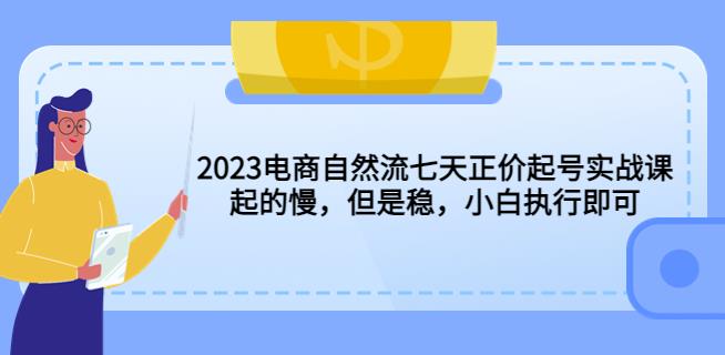 2023电商自然流七天正价起号实战课：起的慢，但是稳，小白执行即可！-观智斋电商课程站