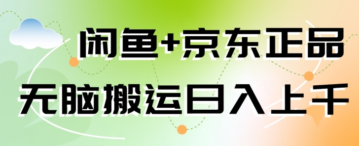 闲鱼+京东正品，无脑搬运赚差价，非常适合新手-观智斋电商课程站