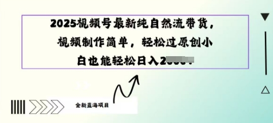 2025视频号最新纯自然流带货， 视频制作简单，轻松过原创小 白也能轻松操作-观智斋电商课程站