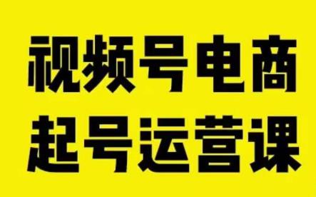 视频号电商起号运营课，教新人如何自然流起号，助力商家0-1突破-观智斋电商课程站