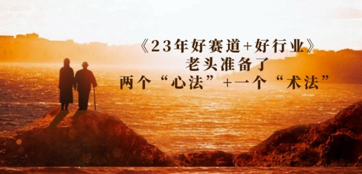 某收费文章《23年好赛道+好行业》老头准备了两个“心法”+一个“术法”-观智斋电商课程站