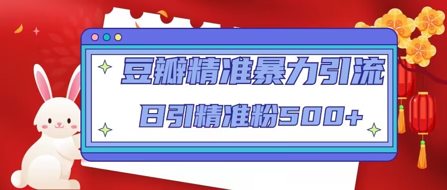 豆瓣精准暴力引流，日引精准粉500+【12课时】-观智斋电商课程站