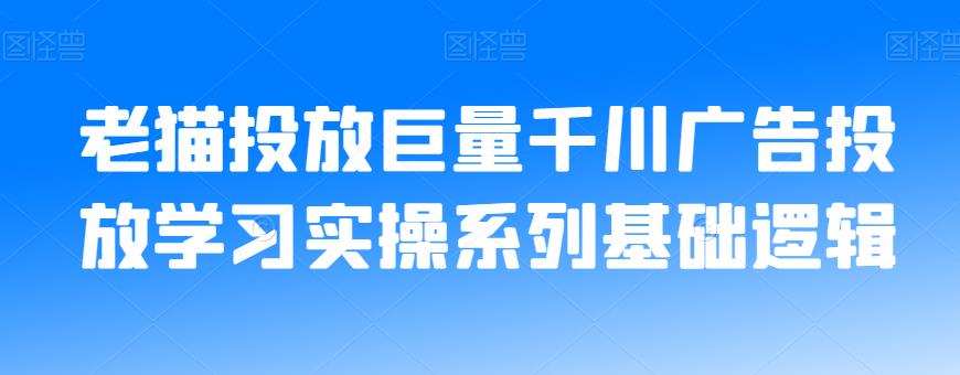 老猫投放巨量千川广告投放学习实操系列基础逻辑-观智斋电商课程站
