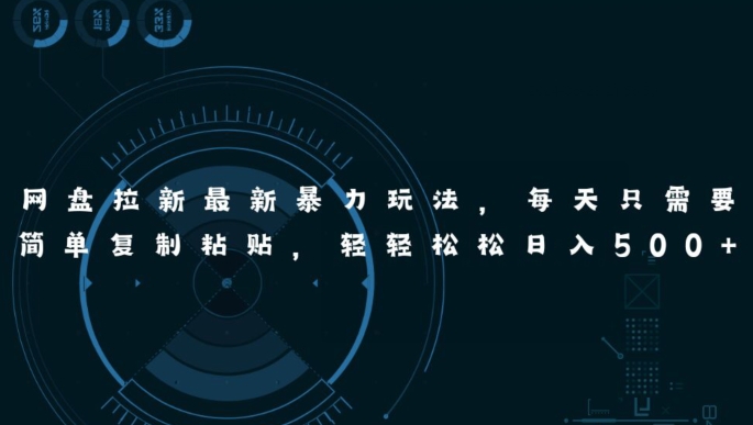网盘拉新最新暴力玩法，每天简单只需要复制粘贴，轻轻松松日入五张-观智斋电商课程站