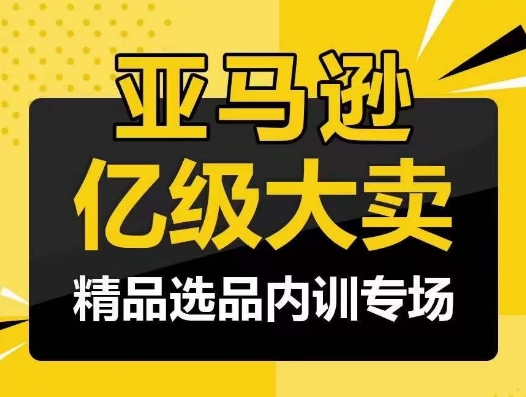 亚马逊亿级大卖-精品选品内训专场，亿级卖家分享选品成功之道-观智斋电商课程站