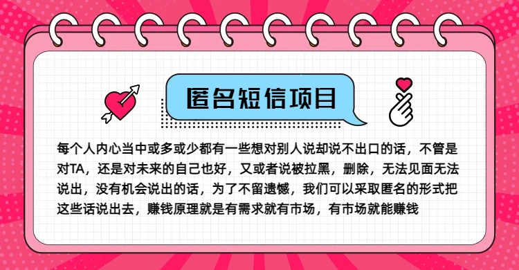 冷门小众赚钱项目，匿名短信，玩转信息差，月入五位数【揭秘】-观智斋电商课程站