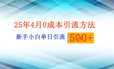 25年4月最新0成本引流方法新手小白单日引流500+精准创业粉-观智斋电商课程站