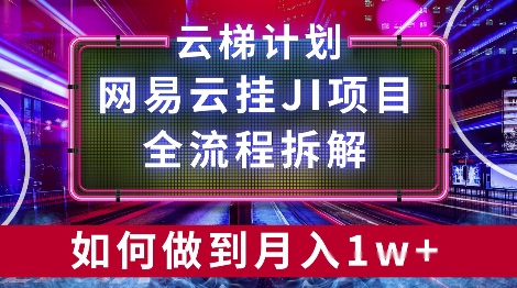 【项目拆解】网易云挂JI项目，全流程拆解，如何挂机月入1w-观智斋电商课程站
