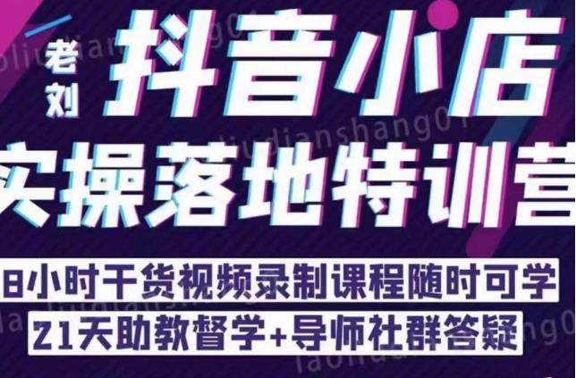 抖音小店实操落地特训营：抖音小店无货源精细化运营，抖店商品卡流量（22节）-观智斋电商课程站