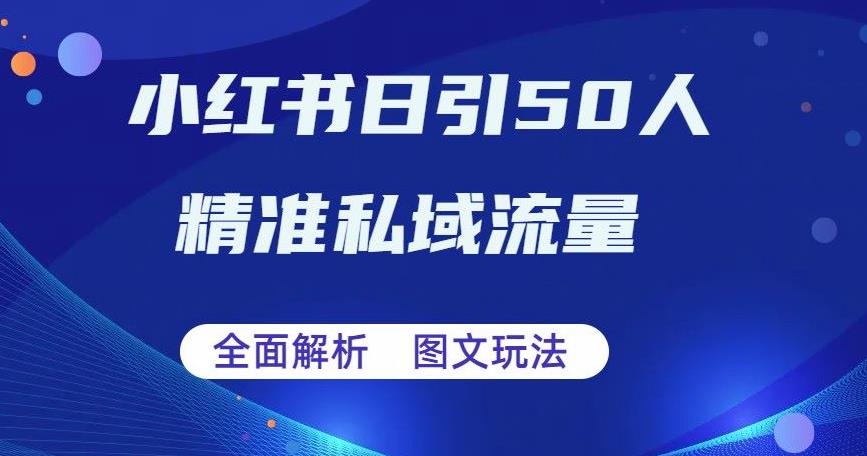 全面解析小红书图文引流日引50私域流量【揭秘】-观智斋电商课程站