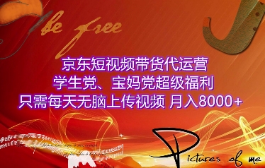 京东短视频带货代运营，学生党、宝妈党超级福利，只需每天无脑上传视频，月入8000+【仅揭秘】-观智斋电商课程站