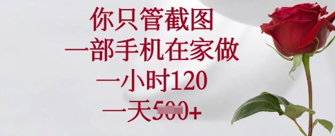 你只管截图，一部手机在家做，一小时120.一天5张【揭秘】-观智斋电商课程站