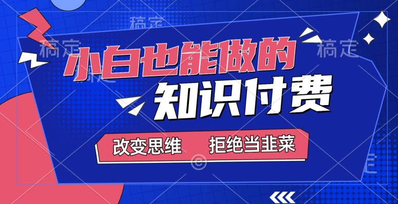 2024小白也能做的，知识付费项目，日入2000+，年入百万-观智斋电商课程站