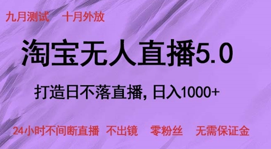 淘宝无人直播5.0，打造日不落直播，24小时不间断直播 不出镜 零粉丝 无需保证金-观智斋电商课程站