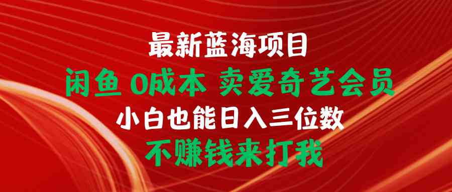 闲鱼卖会员，0成本，当日出单 日入1.5k，持续复购-观智斋电商课程站