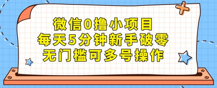 微信0撸小项目，每天5分钟新手破零，无门槛可多号操作-观智斋电商课程站