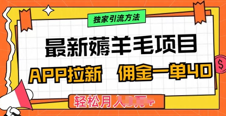 最新薅羊毛项目，利用购物APP拉新，佣金一单40.配合独家引流方法-观智斋电商课程站