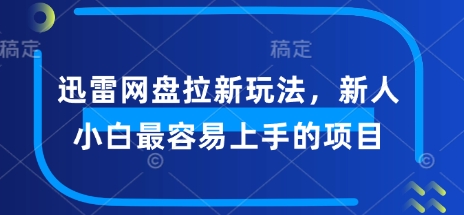 迅雷网盘拉新玩法，新人小白最容易上手的项目-观智斋电商课程站