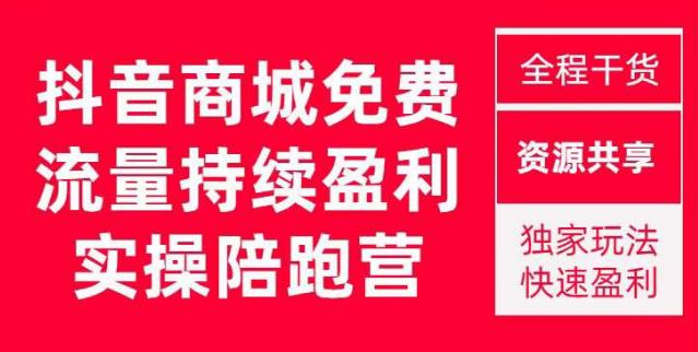 抖音商城搜索持续盈利陪跑成长营，抖音商城搜索从0-1、从1到10的全面解决方案-观智斋电商课程站