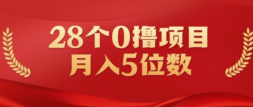 28个0撸小项目，实测一天搞了500+，小白做好了也可以轻松月入五位数-观智斋电商课程站