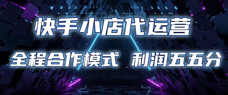 快手小店代运营 限时托管计划 合作模式 利润五五分成【揭秘】-观智斋电商课程站