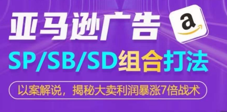 亚马逊SP/SB/SD广告组合打法，揭秘大卖利润暴涨7倍战术-观智斋电商课程站